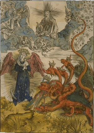 Albrecht Dürer: una donna rivestita del sole e il drago