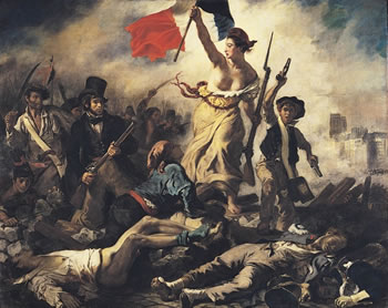 Eugene Delacroix: la libertà guida il popolo