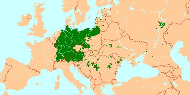 Deutsche Siedlungsgebiete im 19. Jahrhundert