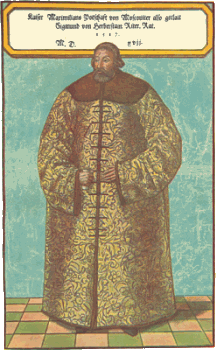 Siegmund von Herberstein in Moskauer Kleidung