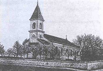 Kirche in Schlangendorf um 1920